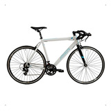 Bicicleta Speed Athor V one Alumínio Aro 700 Shimano 14v Cor Branco azul Tamanho Do Quadro L 56 179 186 Cm 