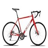 Bicicleta Speed Road Aro 700 KSW Com Shimano Claris 2x8 16v 56 Vermelho Branco
