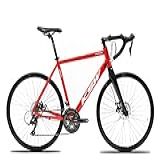 Bicicleta Speed Road Aro 700 KSW Grupo Shimano Claris 2x8V 50 Vermelho Branco