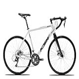 Bicicleta Speed Road Aro 700 KSW Grupo Shimano Claris 2x8V 56 Branco Preto