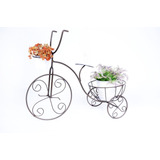 Bicicleta Suporte Vaso Flor Decoração Ferro Artesanal Jardim