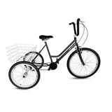 Bicicleta Triciclo Adulto Chumbo branco Aro 26 M Super