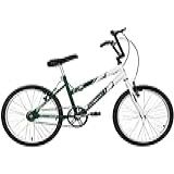 Bicicleta Ultra Bikes Bicolor Aro 20 Reforçada Freio V Brake Infantil Juvenil Verde Branco