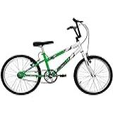 Bicicleta Ultra Bikes Bicolor Rebaixada Aro 20 Reforçada Freio V Brake Infantil Juvenil Verde Kw Branco