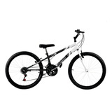 Bicicleta Ultra Bikes Rebaixada Aro 24 Bicolor 18 Marchas Cor Preto branco