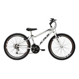 Bicicleta Urbana Krs Aro 24 Rebaixado 14 18v Freios V brakes Cor Branco preto