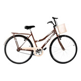 Bicicleta Urbana Ultra Bikes Summer Tropical 2024 R26 Tamanho Do Uadro 19 Marrom bege