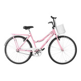 Bicicleta Urbana Ultra Bikes Summer Tropical Aro 26 Cor Rosa bebê branco