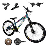 Bicicleta Vikingx Aro 26 21 Marchas T25 Balão Flame Shimano