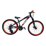 Bicicleta Vikingx Aro 26 21v Freio A Disco Cor Roxo Fosco Laranja Tamanho Do Quadro 13 5