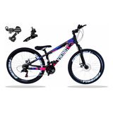 Bicicleta Vikingx Tuff 25 Shimano Aro 26 21v Freios A Disco Cor Rosa Tamanho Do Quadro 14