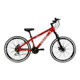 Bicicleta Vikingx Tuff 30 Aro 26 21v Freios De Disco Mecânico Câmbio Shimano Cor Vermelho