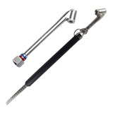 Bico De Encher Pneus Com Bocal Duplo Calibrador 150 Lbs