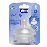 Bico De Mamadeira Chicco Step Up Fluxo Papa 6m 2 Unidades