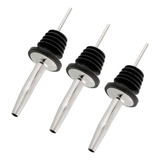 Bico Dosador Azeites Inox Biqueira Kit 3 Peças Bar Garrafa