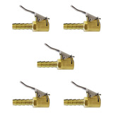 Bico Presilha P Encher Pneus Calibrador Eletron 5 Unidades