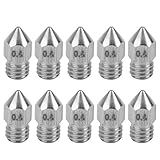 Bicos De Extrusora Bicos De Impressora 3D Conjunto De Bicos De Impressora 3D De 10 Peças Bico Para Impressora 3D Prata Durável Para Acessórios De Aço Inoxidável De Extrusora MK8 0 4 Mm 