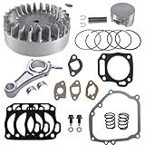 Biela De Alumínio De Tarugo De 8-4 Cm E Volante De 10 Krpm Com Mola De Válvula De 8-2 Kg E Kit De Pistão De Topo Plano De 70 Mm Para Carrinho De Kart De Motor Não Hemi Predator 212cc