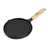 Bifeteira Estriada Redonda Ferro 22 Cm Fumil Panela Mineira