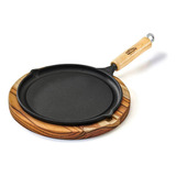 Bifeteira Redonda 24 5 Cm Suporte Madeira Panela Mineira
