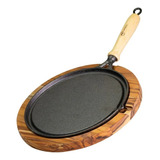 Bifeteira Redonda 26 Cm Com Suporte Madeira De Santana