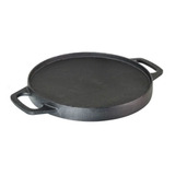 Bifeteira Redonda Dupla Face Grill E Lisa 30cm Ferro Fundido