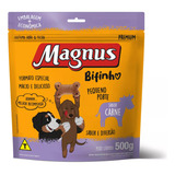 Bifinho Petisco Cães Pequeno Porte Sabor Carne Magnus 500g