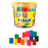 Big Balde Massinha Acrilex C 30 Massas Soft Sortidas 1 5kg