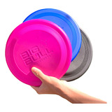 Big Bull Frisbee Kit De 3 Discos Para Arremesso Profissional Anti stress Cães Cor Rosa Preto E Azul M