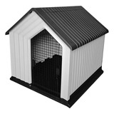 Big House 8 Casa Para Cães Cachorro Pet Grande Porte Mansão Cor Preto