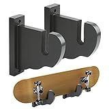 BiJun Suporte De Parede Para Skate Rack De Exibição De Prateleira Para Longboard Para Skate Longboard Esquis Snowboards Esquis Aquáticos E Skate Elétrico Preto 