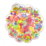 Bijuteria Kit Iniciante Pulseira Colar Infantil 450 Pcs dmh Cor Cor 01 Diâmetro 155 Mm