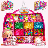 Bijuteria Kit Iniciante Pulseira Colar Infantil C Letras