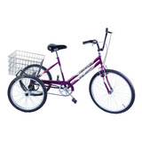 Bike Bicicleta Triciclo Adulto Aro 20 Food Bike Violeta