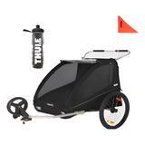 Bike Carrinho P 1 Ou 2 Crianças Thule Coaster Xt Brinde