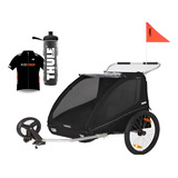 Bike Carrinho P 1 Ou 2 Crianças Thule Coaster Xt Brinde