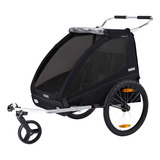Bike Carrinho Para 1 Ou 2 Crianças Thule Coaster Xt Brinde
