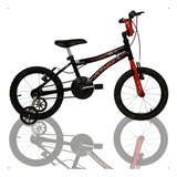 Bike Infantil Aro 16 Athor Atx Masculina Com Rodinha Lateral Cor Preto vermelho Tamanho Do Quadro 16