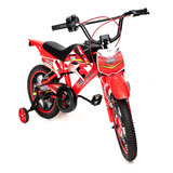 Bike Moto Aro 16 Vermelha Unitoys Bike Moto Cross Infantil