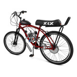 Bike Motorizada 80cc Aro 26 Banco De Moby Rabetão Desmontada Cor Vermelho