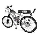 Bike Motorizada 80cc Aro 26 Banco Mobilete Rabetão Desmontad Cor Branco