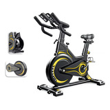 Bike Spinning Ergométrica Bicicleta Profissional C regulagem Cor Preto amarelo