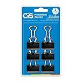 Binder Clip 32mm Para 100 Folhas CiS 291 6100 Preto 6 Unidades