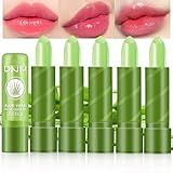 BINGBRUSH 5 Peças De Batom Com Mudança De Cor De Aloe Vera Queen Protetor Labial Nutritivo De Longa Duração Hidratante Temperatura De Ph Mágico Brilho Labial Conjunto De Maquiagem Para Mulheres