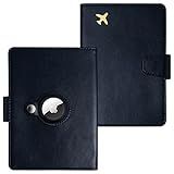 BINNIKY Porta Passaporte Com Bolso Para AirTag Carteira De Passaporte Com Bloqueio RFID Capa De Couro Para Passaporte Porta Cartões Masculinos Femininos Carteira De Viagem Para Cartões Cartão De