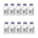 Biocomma Frasco Vazio Estéril De 30 Ml E 10 Peças Com Tampas De Alumínio De Plástico Frasco De Penicilina Com Tampa De Crimpagem De 20 Mm Frasco De Amostra De Laboratório De Borosilicato Transparent