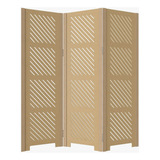Biombo 3 Folhas Ripado Vertical