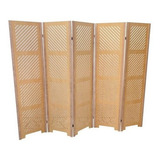 Biombo 5 Folhas Ripado Vertical