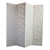Biombo 6 Folhas Provençal Pintura Branco Mod 25 1 90 Altura