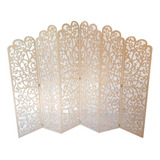 Biombo Com 6 Pétalas Cru Mdf 9 Mm Casamento Decoração